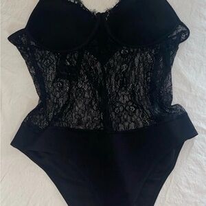 Black Lace Fashion Nova Bodysuit